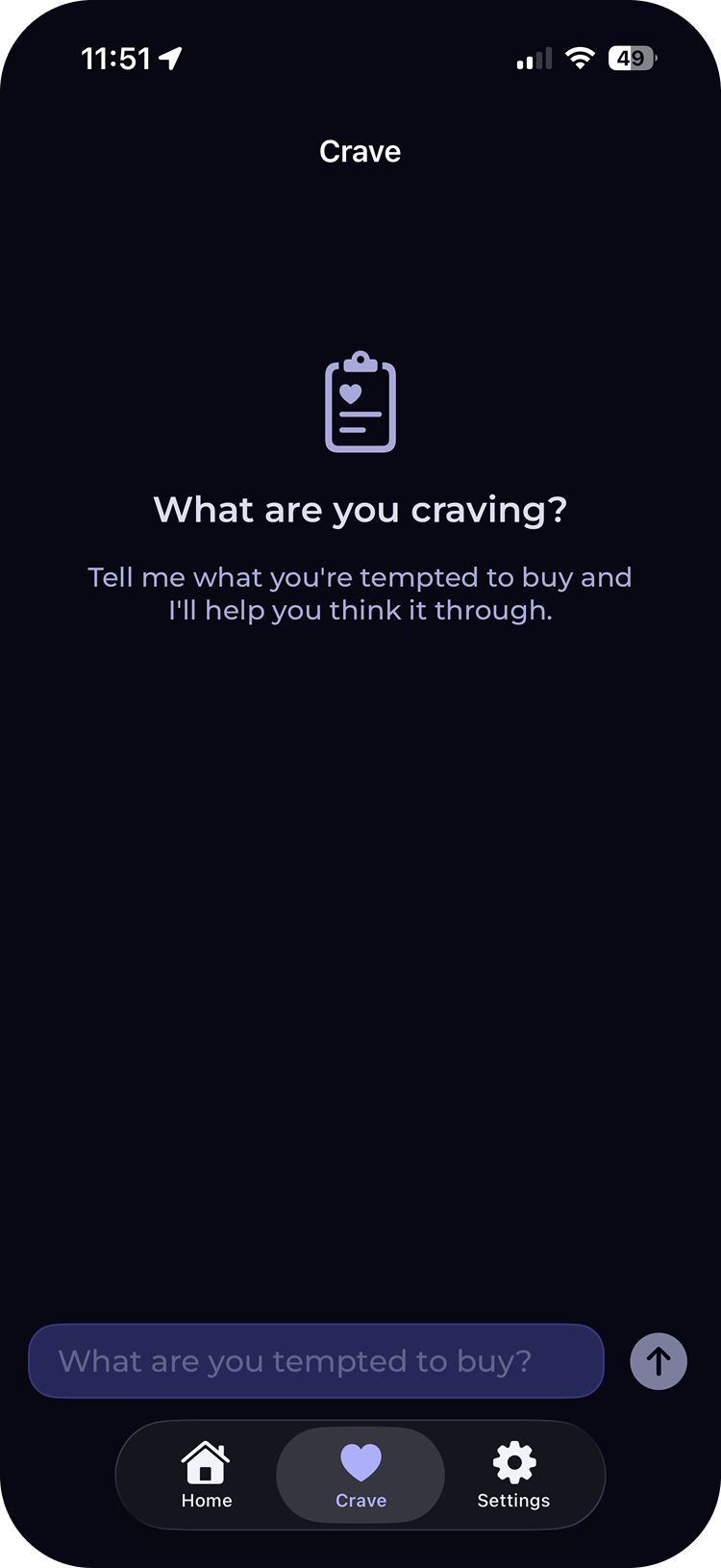 Velvet Crave — on-device AI financial coach